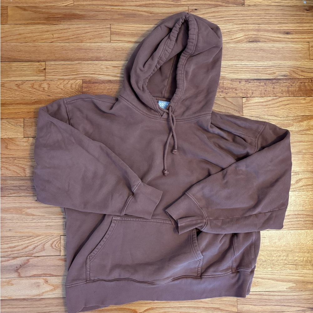 TNA Cozy Boyfriend Hoodie in Warm Brown
